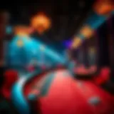 An immersive live casino gaming table showcasing excitement