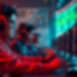 Illustration depicting the concept of betting on esports