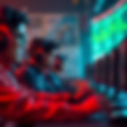 Illustration depicting the concept of betting on esports