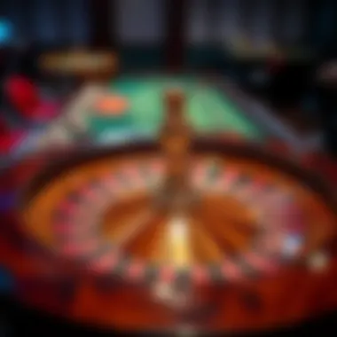 The layout of a roulette table illustrating betting options