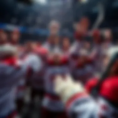 Celebration of Championship Win in Russian Hockey Celebration of a Russian hockey team's successful championship win