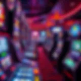 Vibrant array of slot machines in a casino setting