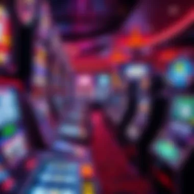 Vibrant array of slot machines in a casino setting