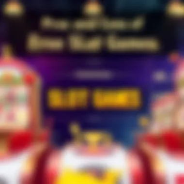 A detailed infographic illustrating the advantages and disadvantages of free slot games