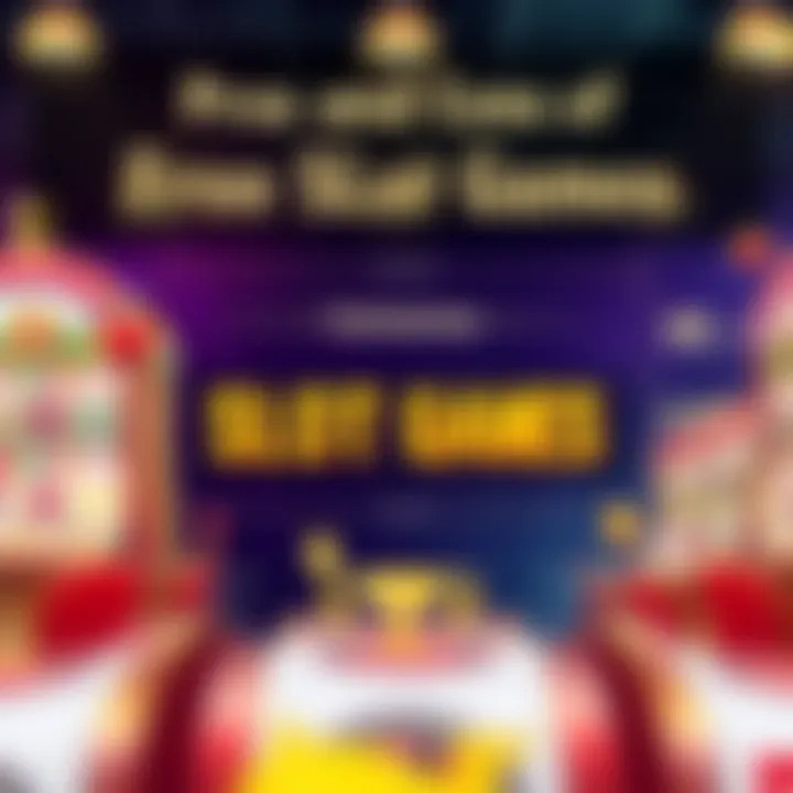 A detailed infographic illustrating the advantages and disadvantages of free slot games