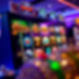 A vibrant online slot game interface showcasing various themes and graphics