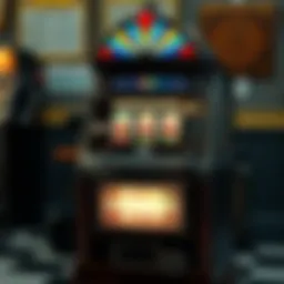 A vintage slot machine showcasing its historical design