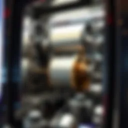 The inner mechanics of a slot machine showcasing the intricate design and technology.