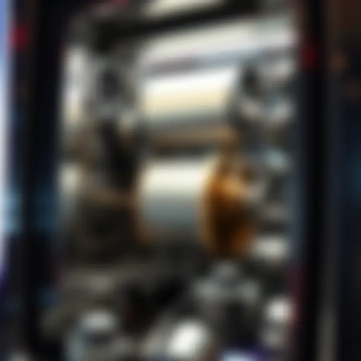 The inner mechanics of a slot machine showcasing the intricate design and technology.