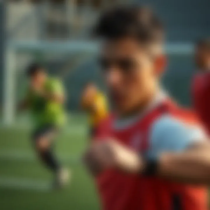 Intense Training Drills for Optimal Performance Players engaging in intense training drills