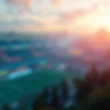 A serene digital landscape representing online sports betting platforms.