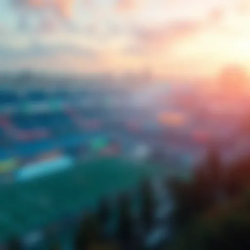 A serene digital landscape representing online sports betting platforms.