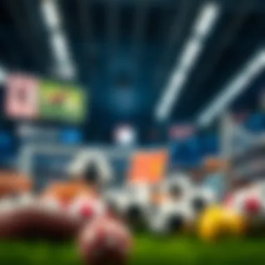 A diverse range of sports symbols showcasing variety in betting options.