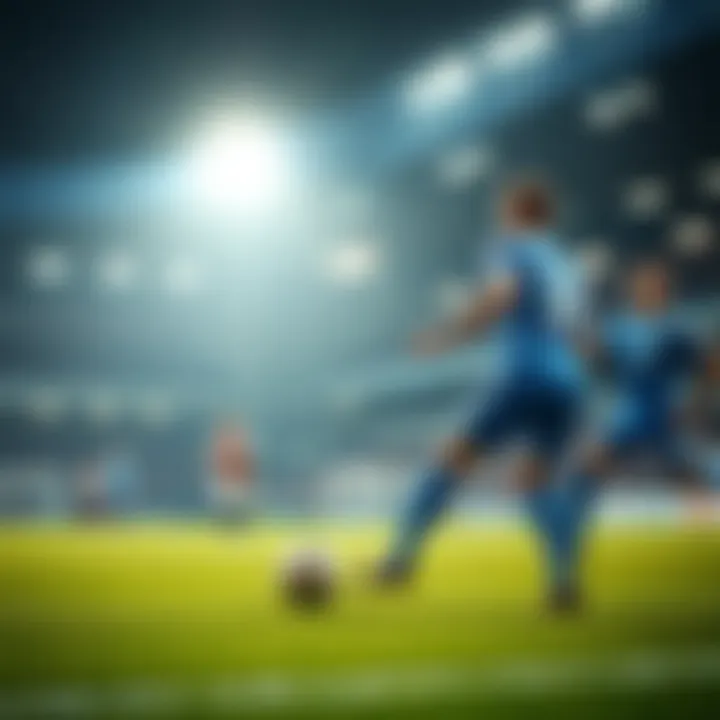 Exciting football match in action