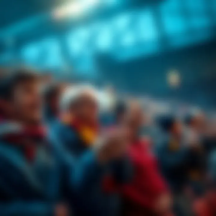 Passionate football fans in the stands