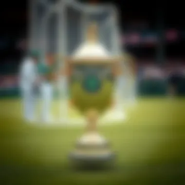 Historic Wimbledon trophy showcasing its elegance