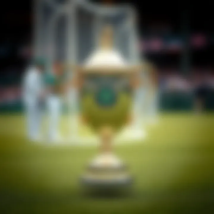 Historic Wimbledon trophy showcasing its elegance