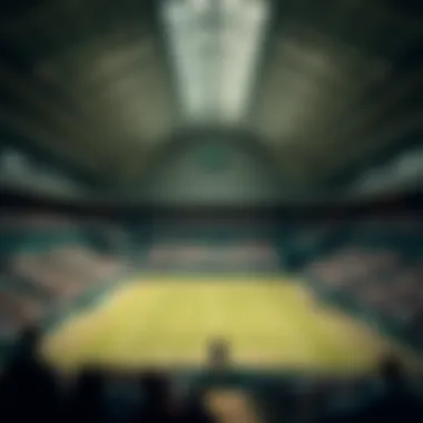 Iconic Wimbledon Centre Court during a match