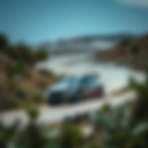 Challenging Terrain Navigation Rally car navigating a challenging terrain